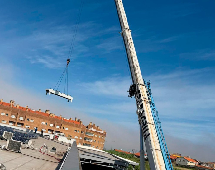 grua a levantar gas cooler