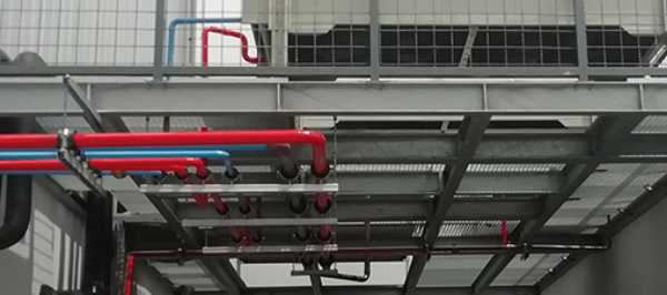 Industrial refrigeration piping
